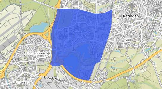 Bodenrichtwertkarte Ratingen West