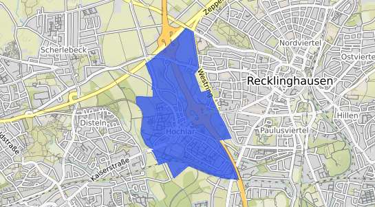 Bodenrichtwertkarte Recklinghausen Hochlar
