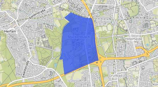 Bodenrichtwertkarte Recklinghausen Stuckenbusch