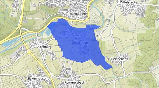 Bodenrichtwertkarte Reutlingen Oferdingen