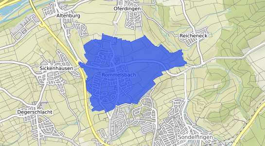 Bodenrichtwertkarte Reutlingen Rommelsbach