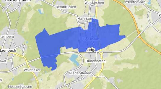 Bodenrichtwertkarte Rodgau J&uuml;gesheim