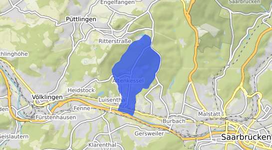 Bodenrichtwertkarte Saarbr&uuml;cken Altenkessel