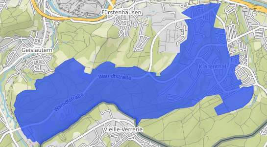 Bodenrichtwertkarte Saarbr&uuml;cken Klarenthal