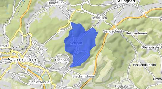 Bodenrichtwertkarte Saarbr&uuml;cken Scheidt