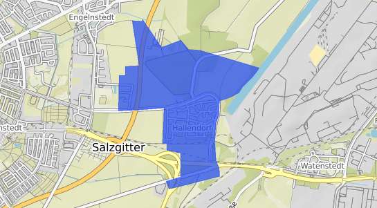 Bodenrichtwertkarte Salzgitter Hallendorf