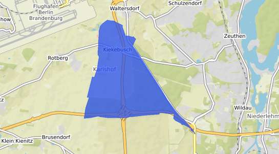Bodenrichtwertkarte Schoenefeld Kiekebusch