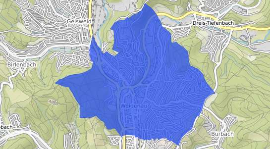Bodenrichtwertkarte Siegen Weidenau