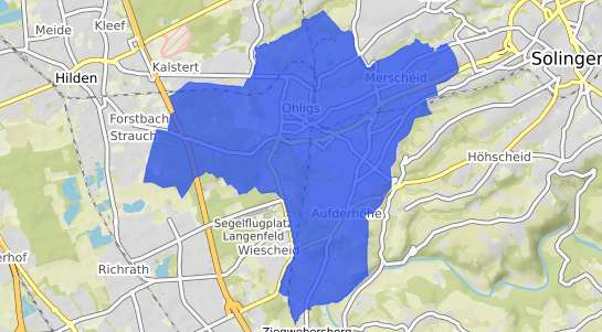 Bodenrichtwertkarte Solingen Merscheid