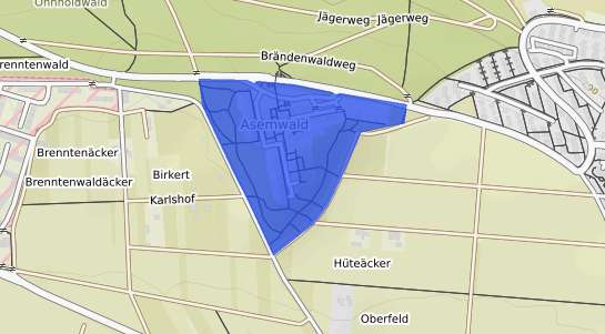 Bodenrichtwertkarte Stuttgart Asemwald