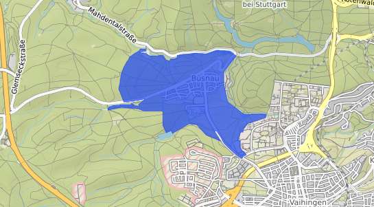 Bodenrichtwertkarte Stuttgart B&uuml;snau