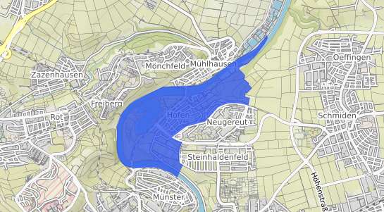 Bodenrichtwertkarte Stuttgart Hofen
