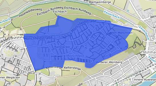 Bodenrichtwertkarte Stuttgart Mönchfeld