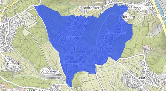 Bodenrichtwertkarte Stuttgart Sillenbuch