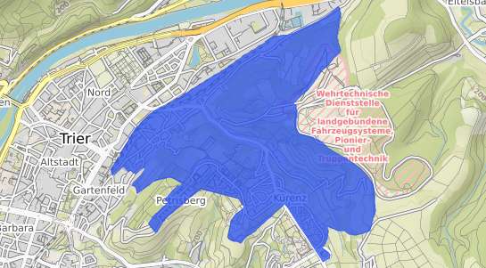 Bodenrichtwertkarte Trier K&uuml;renz