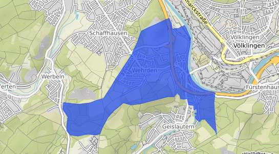 Bodenrichtwertkarte V&ouml;lklingen Wehrden