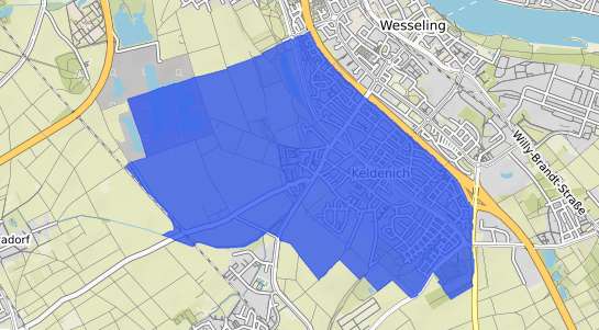 Bodenrichtwertkarte Wesseling Keldenich