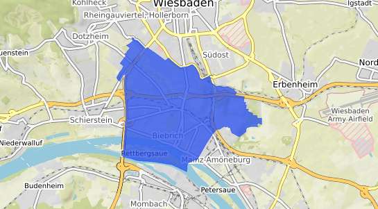Bodenrichtwertkarte Wiesbaden Biebrich