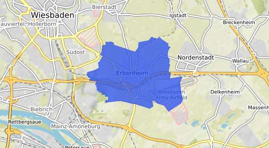 Bodenrichtwertkarte Wiesbaden Erbenheim