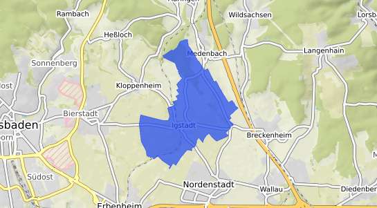 Bodenrichtwertkarte Wiesbaden Igstadt
