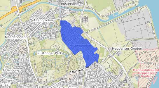 Bodenrichtwertkarte Wilhelmshaven Neuengroden