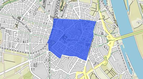 Bodenrichtwertkarte Worms Innenstadt