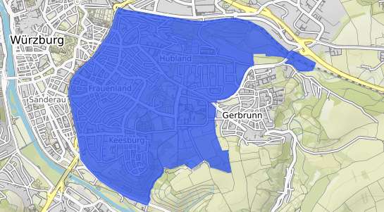 Bodenrichtwertkarte W&uuml;rzburg Frauenland