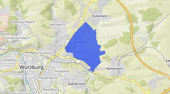 Bodenrichtwertkarte W&uuml;rzburg Lengfeld