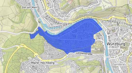 Bodenrichtwertkarte W&uuml;rzburg Zellerau