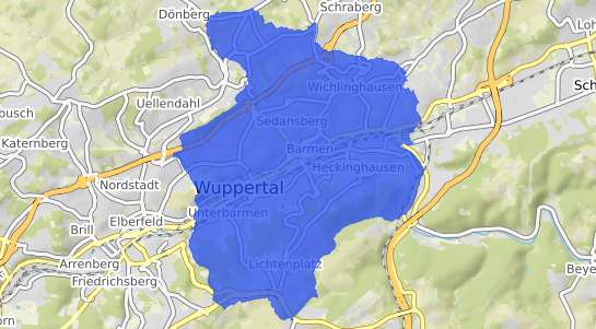 Bodenrichtwertkarte Wuppertal Barmen