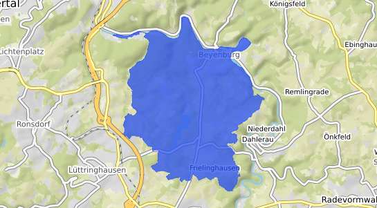 Bodenrichtwertkarte Wuppertal Beyenburg