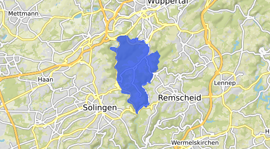 Bodenrichtwertkarte Wuppertal Cronenberg