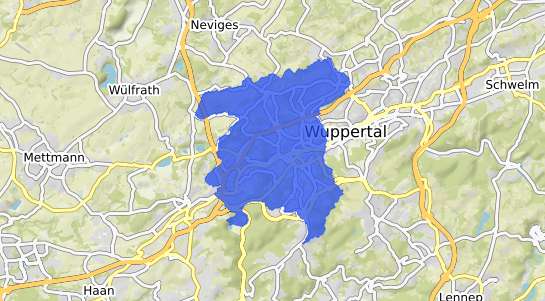 Bodenrichtwertkarte Wuppertal Elberfeld