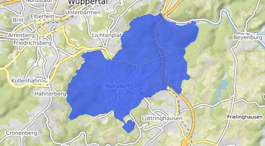 Bodenrichtwertkarte Wuppertal Ronsdorf