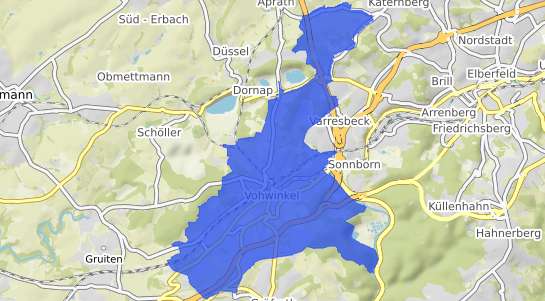 Bodenrichtwertkarte Wuppertal Vohwinkel