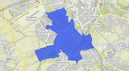 Bodenrichtwertkarte Zwickau Niederplanitz