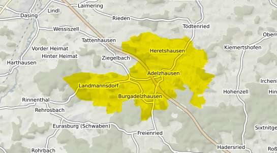 Immobilienpreisekarte Adelzhausen
