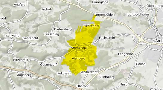 Immobilienpreisekarte Ammerthal Oberpfalz