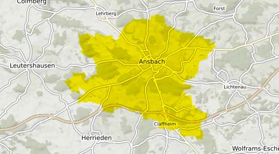 Immobilienpreisekarte Ansbach Mittelfranken