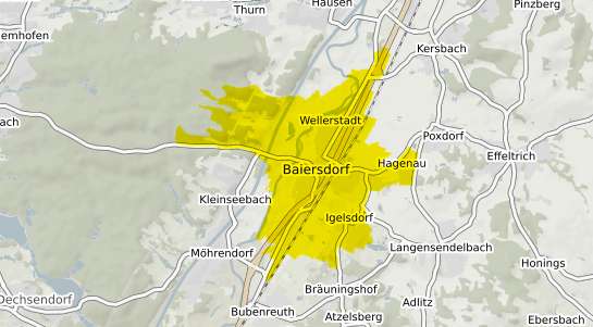 Immobilienpreisekarte Baiersdorf Mittelfranken