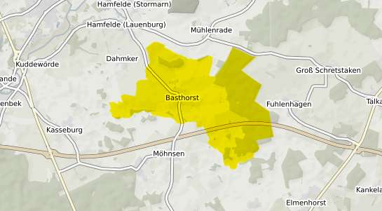 Immobilienpreisekarte Basthorst Kr. Herzogtum Lauenburg