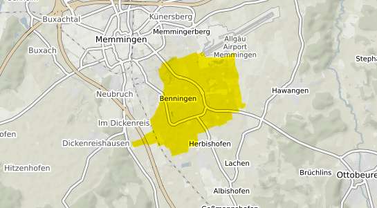 Immobilienpreisekarte Benningen b. Memmingen