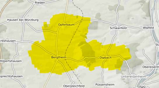 Immobilienpreisekarte Bergtheim Unterfranken