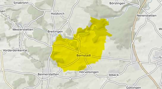 Immobilienpreisekarte Bernstadt Wuerttemberg