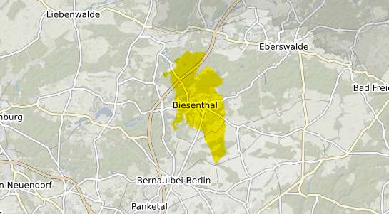 Immobilienpreisekarte Biesenthal b. Bernau b. Berlin