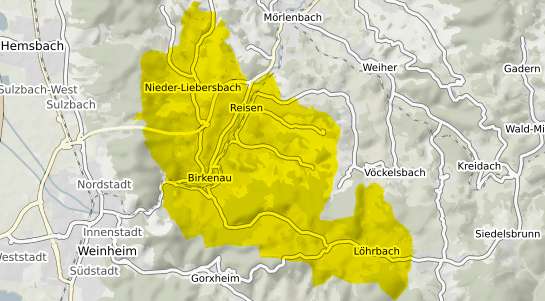 Immobilienpreisekarte Birkenau Odenwald