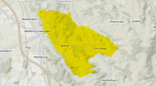 Immobilienpreisekarte Böhen Unterallgaeu