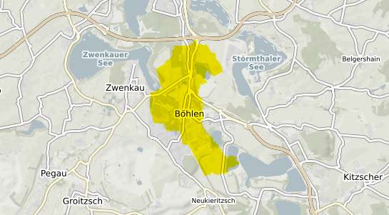 Immobilienpreisekarte Böhlen (Sachsen) b. Leipzig