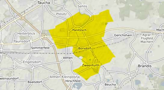 Immobilienpreisekarte Borsdorf a.d. Parthe