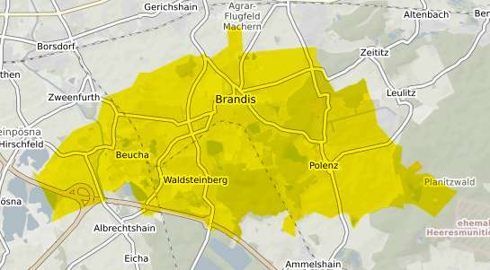 Immobilienpreisekarte Brandis b. Wurzen